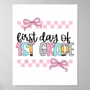 Eerste dag van de lerares van het eerste leerjaar  poster