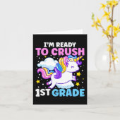 Eerste dag van de school ben ik klaar om de eerste kaart (Gele Bloem)