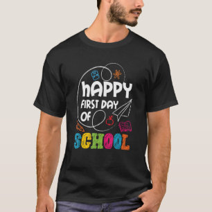 Eerste dag van de school leraar student kleutersch t-shirt