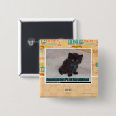 Eerste dag van de school vierkante button 5,1 cm (Voorkant /achterkant)