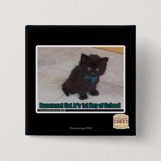 Eerste dag van de school vierkante button 5,1 cm (Voorkant)