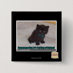 Eerste dag van de school vierkante button 5,1 cm