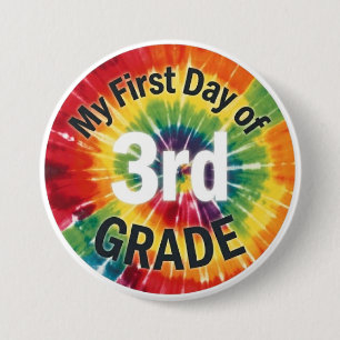 Eerste dag van groep 5 ronde button 7,6 cm