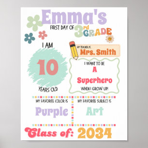 Eerste dag van het Poster van de School