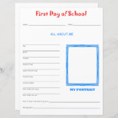 Eerste dag van het schoolinterview Print (Voorkant / Achterkant)