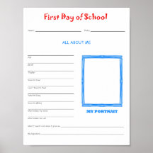 Eerste dag van het schoolinterview Printable Downl