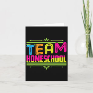 Eerste dag van het schoolteam Homeschool leraar Kaart