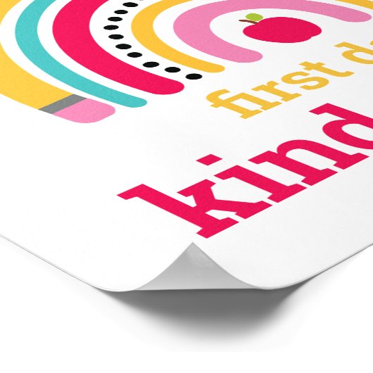 Eerste dag van het schoolteken poster (Hoek)