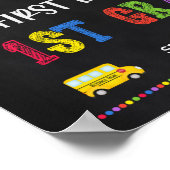 Eerste dag van het schoolteken | Poster van eerste (Hoek)