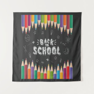 Eerste dag van het Shirt, welkom terug naar school Wandkleed