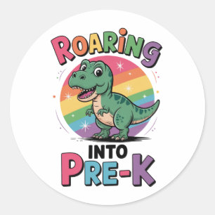 Eerste dag van Pre-K terug naar school Ronde Sticker