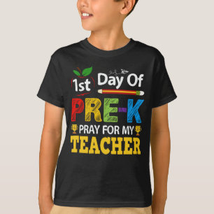 Eerste dag van prek bidden voor mijn leraar t-shirt