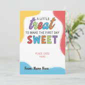 Eerste dag van school cadeau Kaart houder (Staand voorkant)