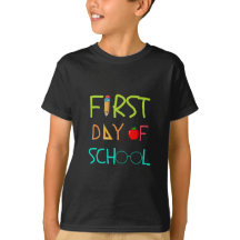 Eerste dag van school Shirt Schattige kleurrijke d