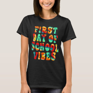 Eerste dag van schoolbloemen t-shirt