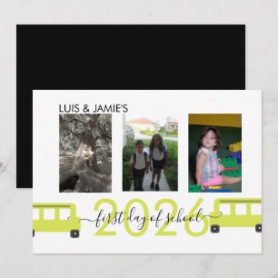 Eerste dag van schoolbuskaartje kaart