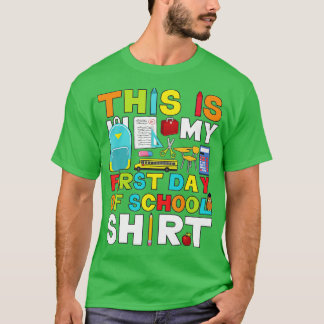 Eerste dag van schooljongens naar school t-shirt
