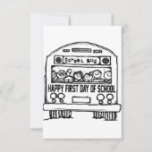 Eerste dag van schoolklas 1 bedankkaart (Voorkant)