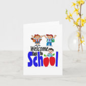 Eerste dag van schoolklas 1 kaart (Gele Bloem)