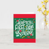 Eerste dag van schoolklas 1 kaart (Gele Bloem)