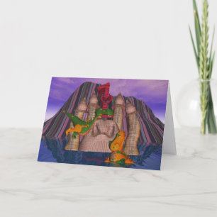 Eerste de verjaardagskaart twee leuk lapwerk Drago Kaart