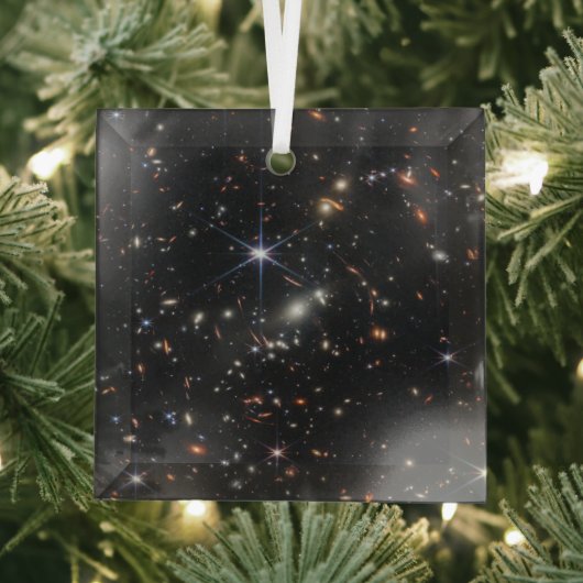 Eerste Deep Field of Universe van James Webb Glas Ornament (Insitu)