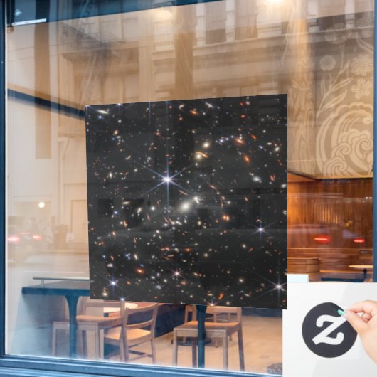 Eerste Deep Field of Universe van James Webb Raamsticker (Cafe Raam)