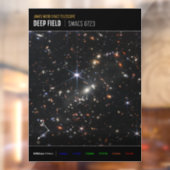 Eerste Deep Field of Universe van James Webb Raamsticker (Vel 2)
