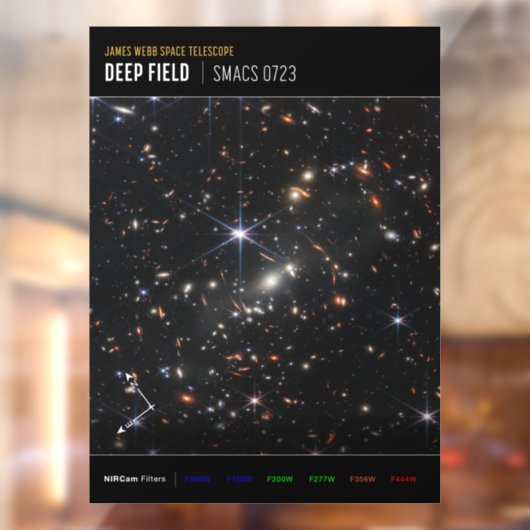 Eerste Deep Field of Universe van James Webb Raamsticker (Vel 2)