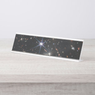 Eerste Deep Field van het heelal van James webb Bureau Naambordje