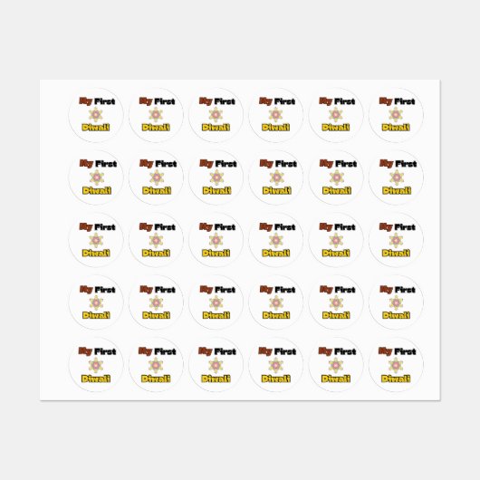Eerste Diwali ( Stickers) Labels (Vel)