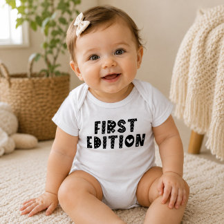 Eerste Editie Grappige Pasgeboren Outfit voor Eers Romper