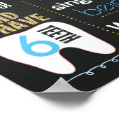 Eerste eerste bord van Birthday Chalkboard: confet Poster (Hoek)