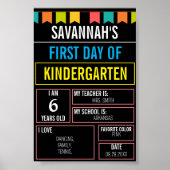 Eerste en laatste dag van het schoolbestuur Terug Poster (Voorkant)