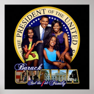 Eerste familie Obama's Poster