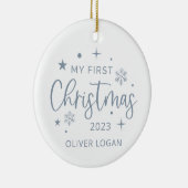 Eerste feestkerst keramisch ornament (Rechts)