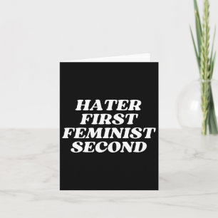 Eerste feministische tweede grappige feministische kaart