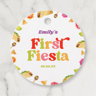Eerste Fiesta Taco 1e verjaardagsfeestje Bedankjes Labels