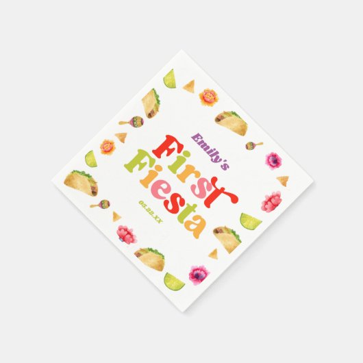 Eerste Fiesta Taco 1e verjaardagsfeestje Servet (Hoek)