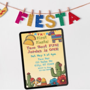 Eerste Fiesta, Taco 'Bout Eén, 1e Verjaardag Kaart