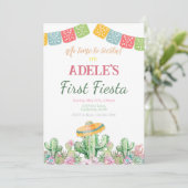 Eerste Fiesta Verjaardag Uitnodiging Fiesta Uitnod (Staand voorkant)