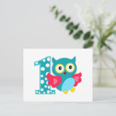 Eerste geboorte Happy Owl Briefkaart (Staand voorkant)