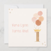 Eerste geboorte van één dag kaart (Achterkant)