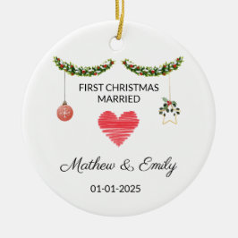Eerste gehuwde kerstversiering, gehuwd Ornament
