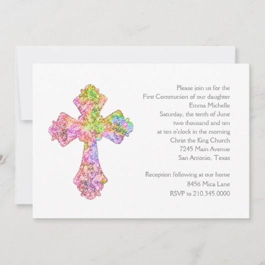 Eerste gemeenschap Abstract met Kruis Kaart (Voorkant)