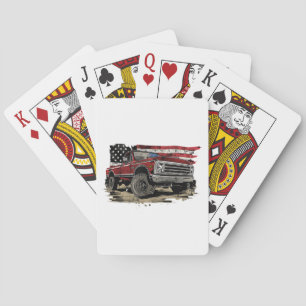 Eerste gen pick-up truck oude truck vintage truck pokerkaarten