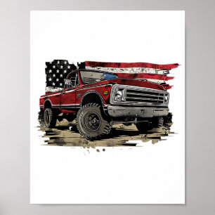 Eerste gen pick-up truck oude truck vintage truck poster