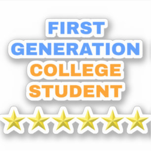 Eerste generatie College Student - Trots Sticker