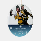 Eerste Getrouwd homostel bi Kerstmis ornament (Rechts)