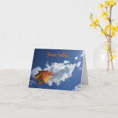 Eerste gevallen poëzie Wenskaart Kaart (Gele Bloem)